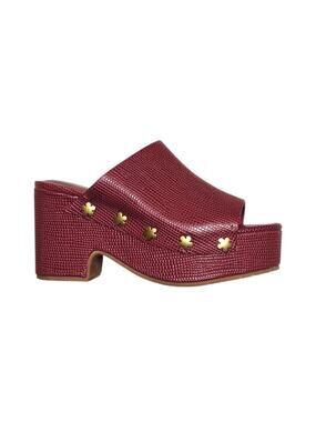 Charlotte Stone Ellery Platform Flower Studded Printed Sandals Size 8